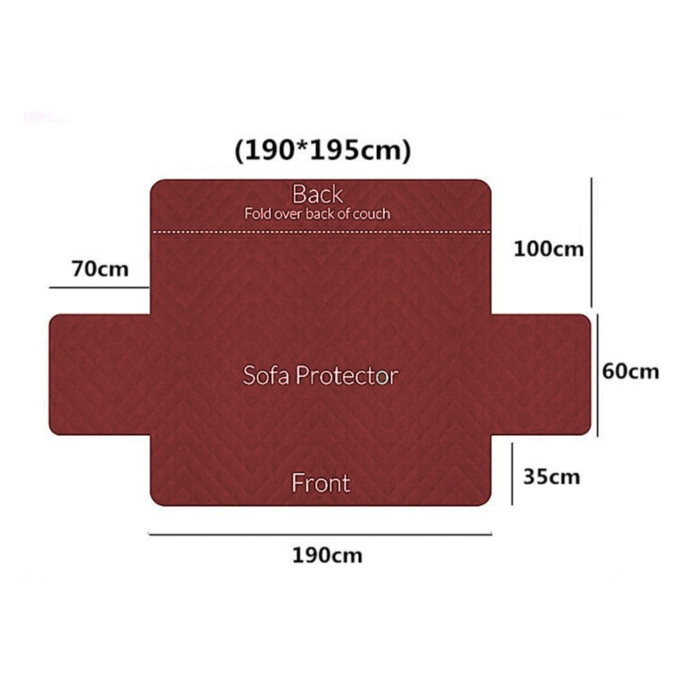 Reversible Sofa Cover Water Resistant Sofa Protector Slipcover Couch Cover Red
