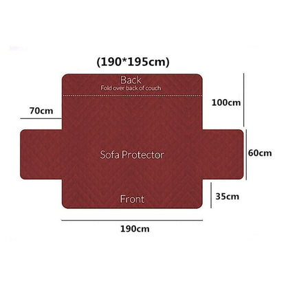 Reversible Sofa Cover Water Resistant Sofa Protector Slipcover Couch Cover Khaki