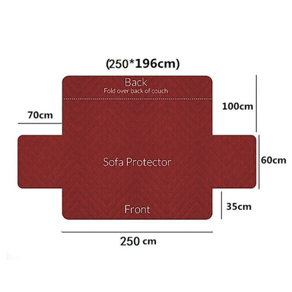 Reversible Sofa Cover Water Resistant Sofa Protector Slipcover Couch Cover Red