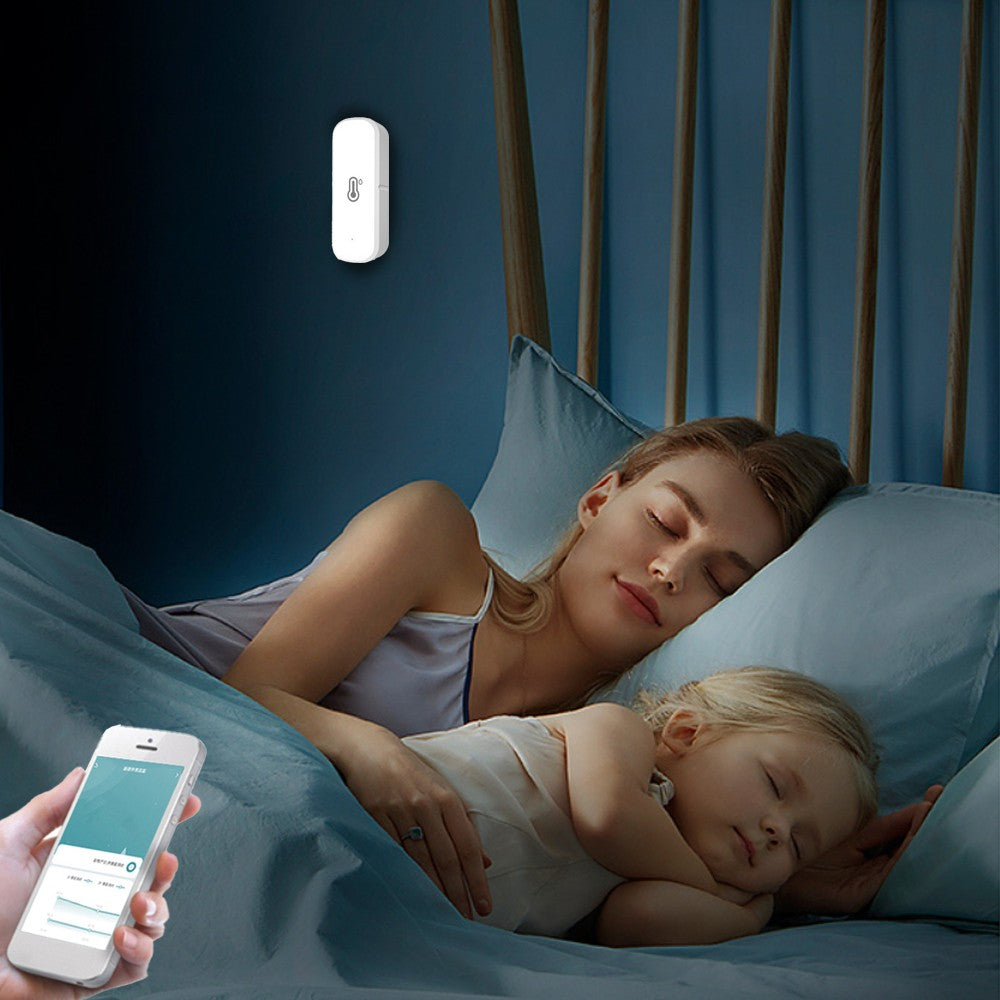 Indoor Smart WIFI Temperature and Humidity Sensor Compatible with Alexa and Google