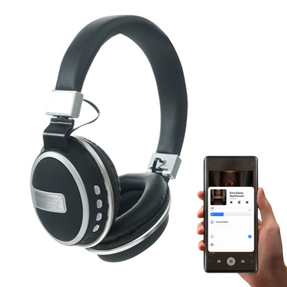 Foldable Wireless Bluetooth 5.0 Earphones Rechargeable Headset Black