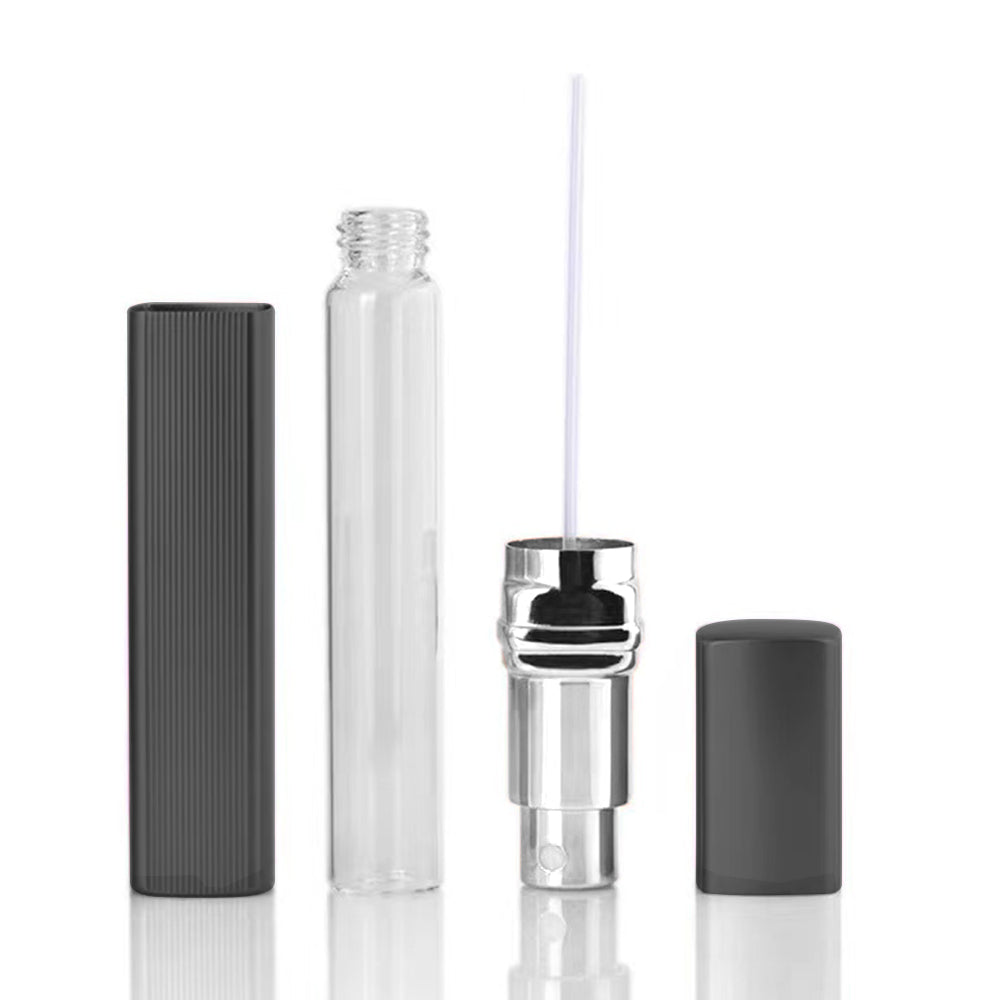 2pcs 12ml Portable Perfume Spray Bottles Travel Perfume Atomizer Bottle Empty Bottles with 2pcs Funnel Black