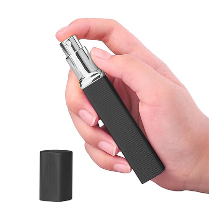 2pcs 12ml Portable Perfume Spray Bottles Travel Perfume Atomizer Bottle Empty Bottles with 2pcs Funnel Black