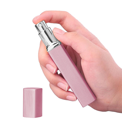 2pcs 12ml Portable Perfume Spray Bottles Travel Perfume Atomizer Bottle Empty Bottles with 2pcs Funnel Pink