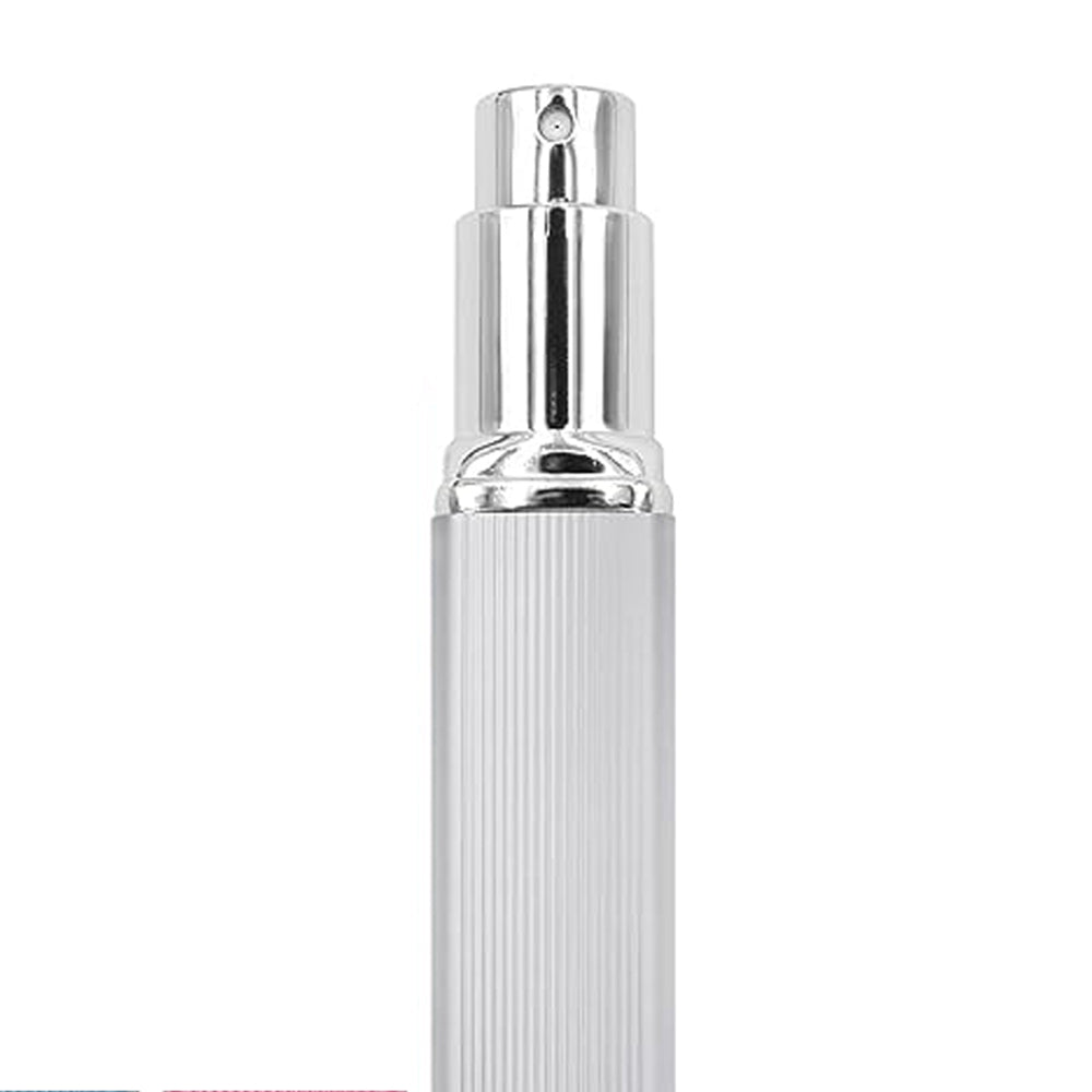 2pcs 12ml Portable Perfume Spray Bottles Travel Perfume Atomizer Bottle Empty Bottles with 2pcs Funnel Silver