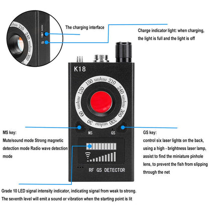 K18 RF Signal Detector Anti-spy Detector