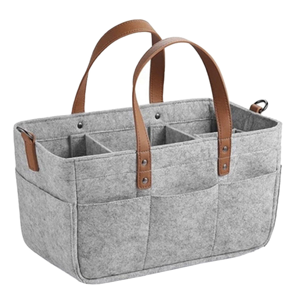 Foldable Travel Baby Diaper Caddy Organizer Portable Nappy Storage Bag Gray