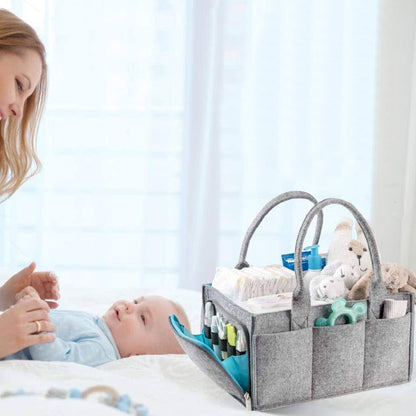Portable Diaper Caddy Organizer Baby Diaper Basket Storage Bag