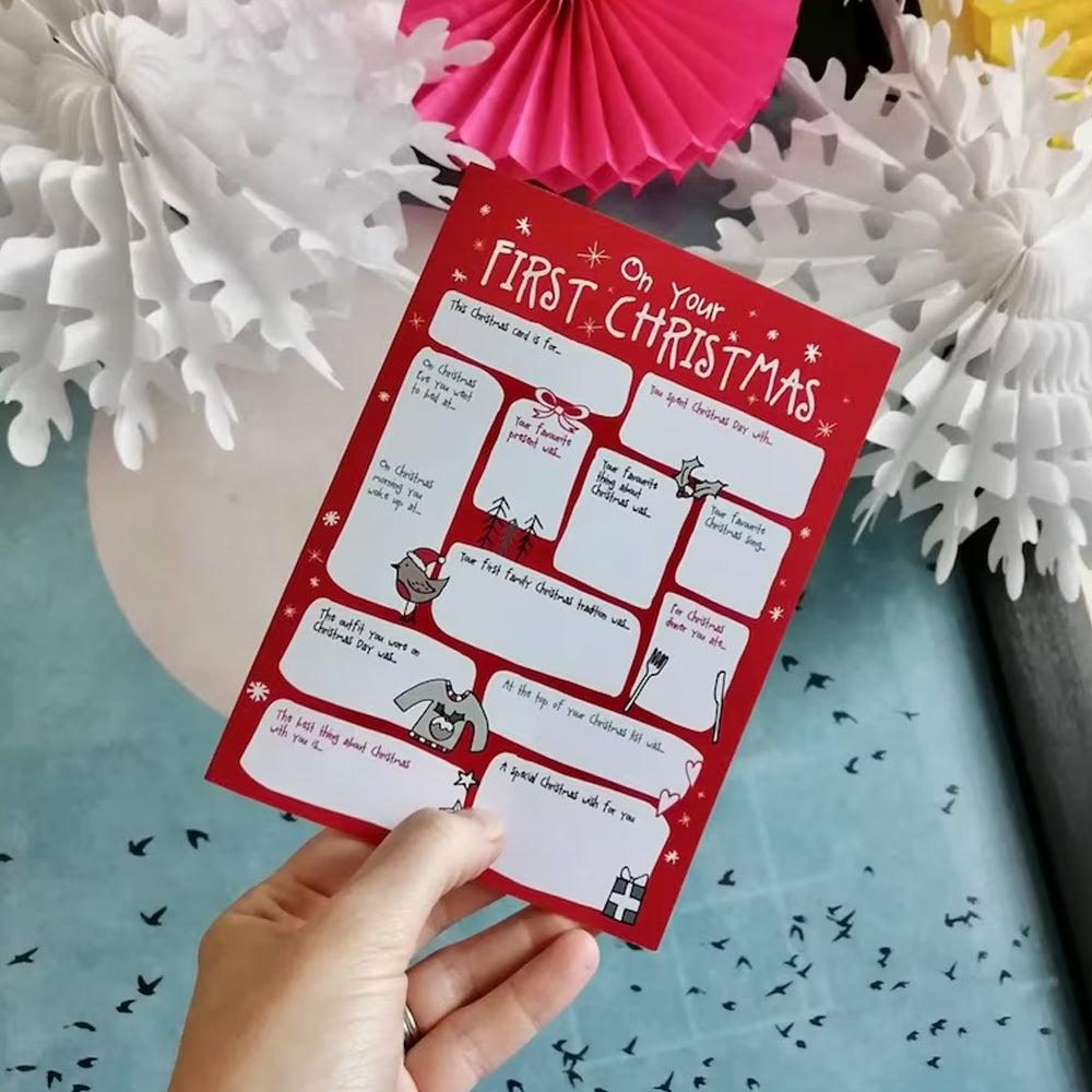 4Pcs DIY Christmas Card Questions and Answer Interview Funny Christmas Gifts for Families and Friends