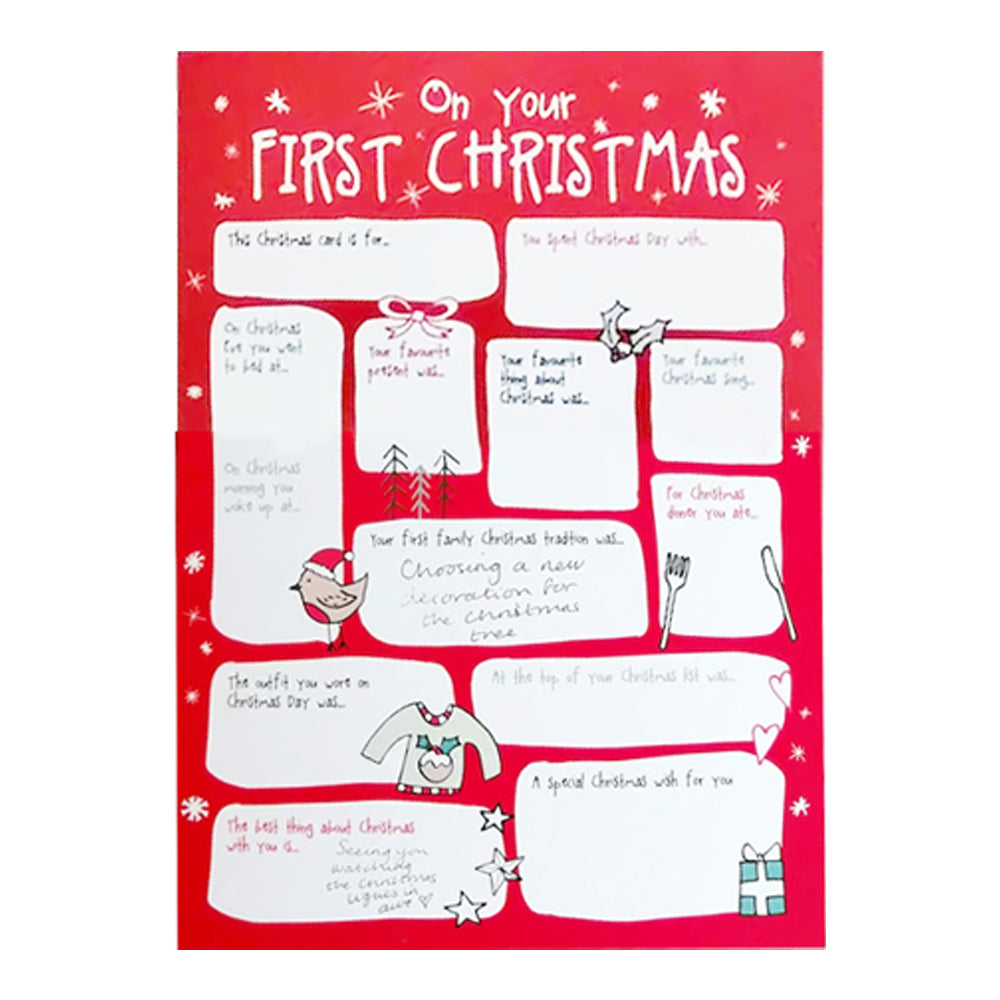 4Pcs DIY Christmas Card Questions and Answer Interview Funny Christmas Gifts for Families and Friends