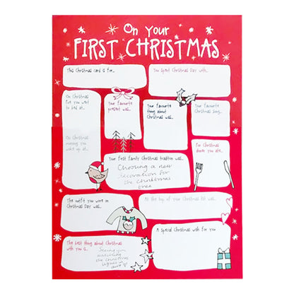 4Pcs DIY Christmas Card Questions and Answer Interview Funny Christmas Gifts for Families and Friends