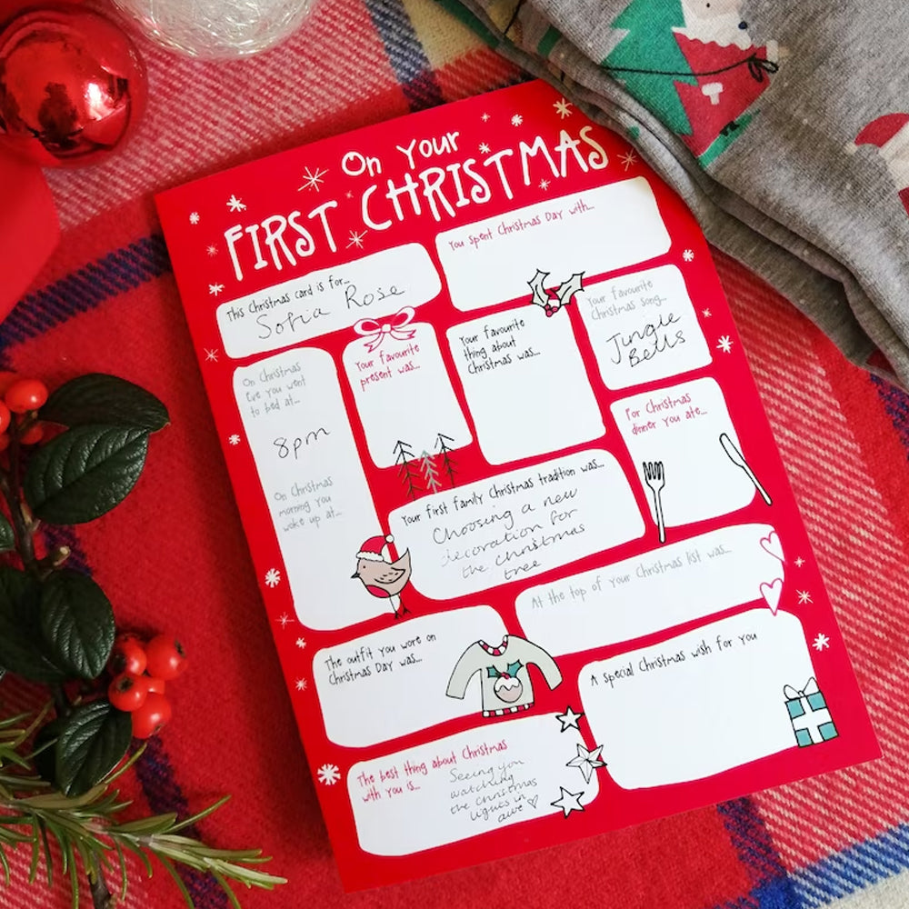 4Pcs DIY Christmas Card Questions and Answer Interview Funny Christmas Gifts for Families and Friends