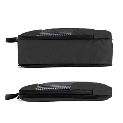 6Pcs Compression Packing Tubes Suitcase Organizer Bag Luggage Storage Bags Black