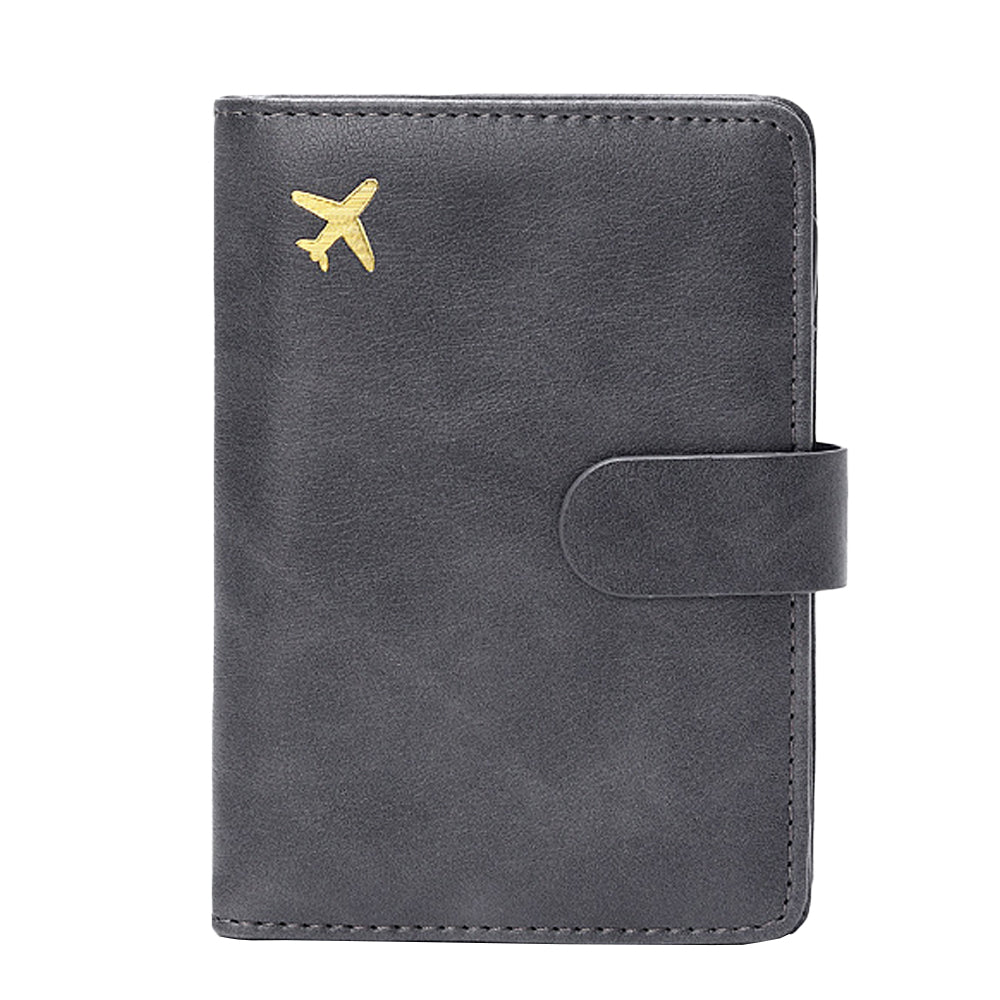 RFID Blocking Card Holder Travel Wallet for Women Men Gray
