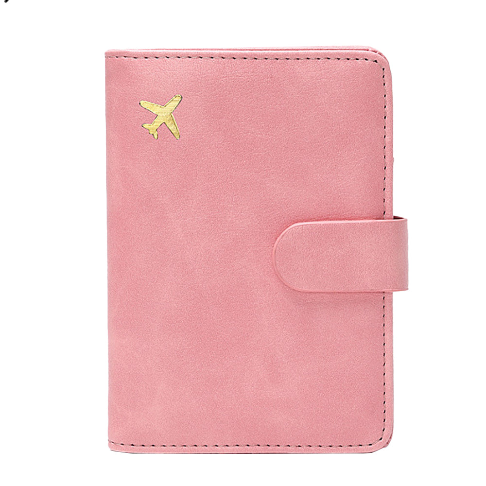 RFID Blocking Card Holder Travel Wallet for Women Men Pink