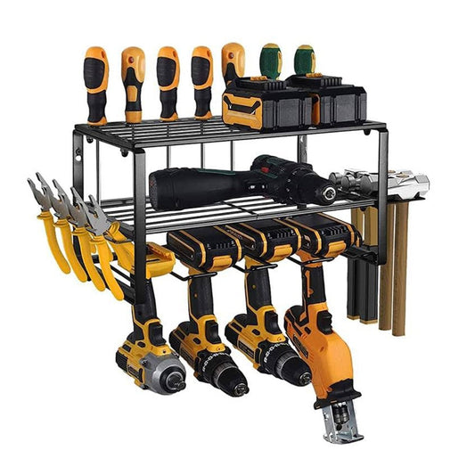 3 Layers Power Drill Tool Holder Wall Mounted Tool Storage Rack