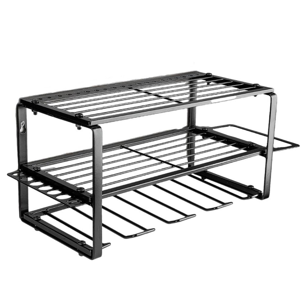 3 Layers Power Drill Tool Holder Wall Mounted Tool Storage Rack