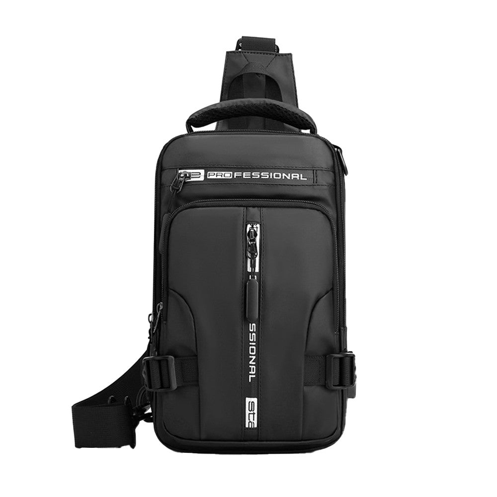 Multifunctional Mens Anti-Theft Sling Bag Backpack Shoulder Crossbody Bag Black