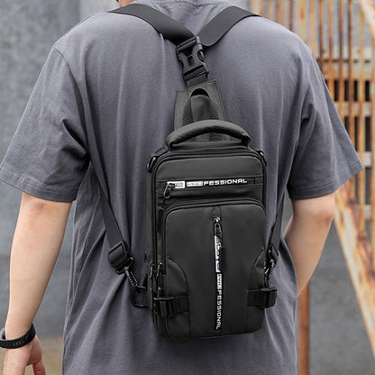 Multifunctional Mens Anti-Theft Sling Bag Backpack Shoulder Crossbody Bag Black