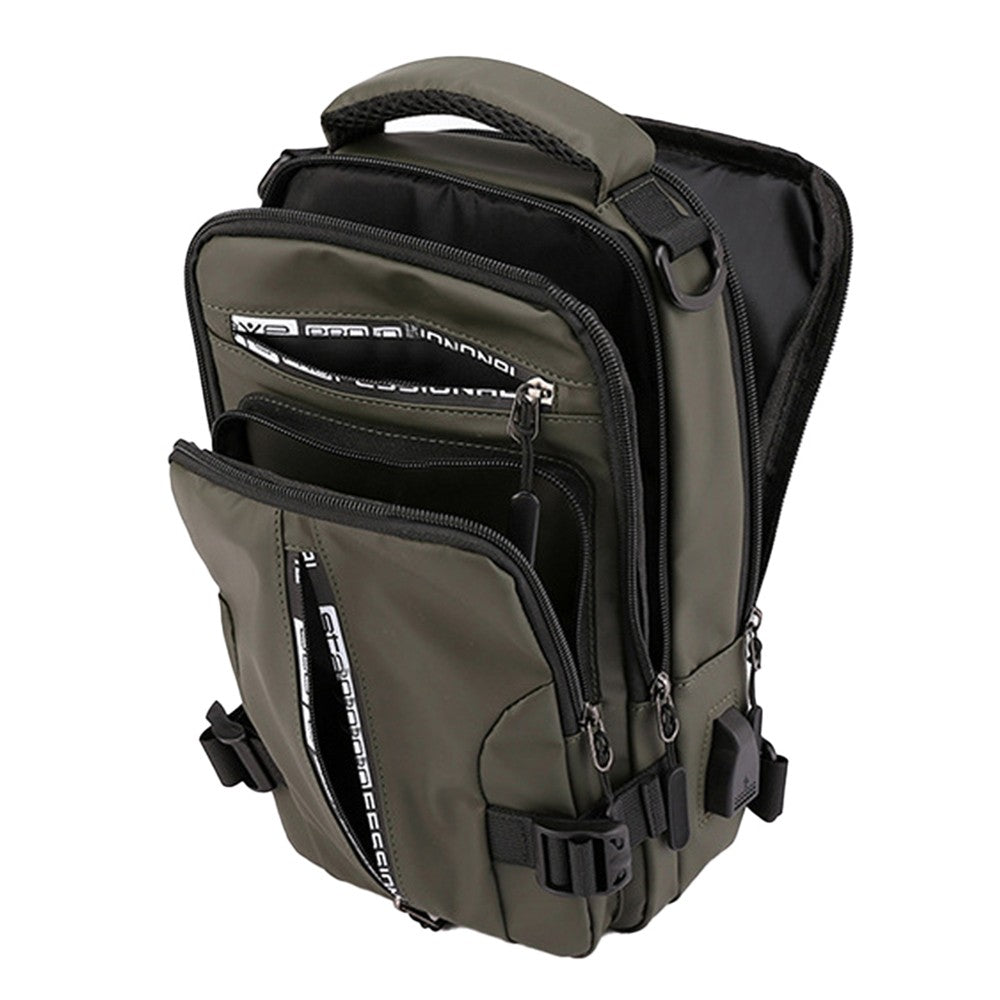 Multifunctional Mens Anti-Theft Sling Bag Backpack Shoulder Crossbody Bag Green