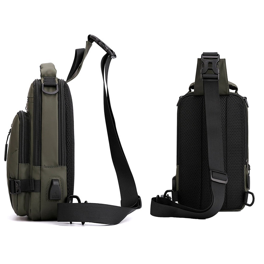 Multifunctional Mens Anti-Theft Sling Bag Backpack Shoulder Crossbody Bag Green