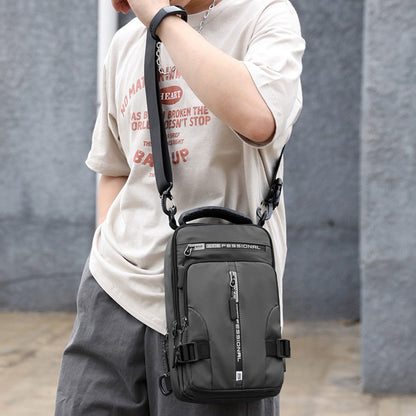 Multifunctional Mens Anti-Theft Sling Bag Backpack Shoulder Crossbody Bag Grey