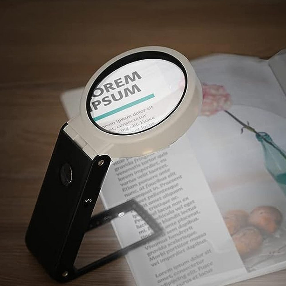 3.5X 25X Reading Magnifying Glass Handheld Standing Illuminated Magnifier