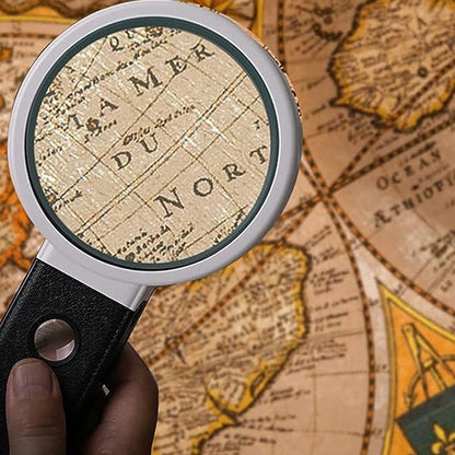 3.5X 25X Reading Magnifying Glass Handheld Standing Illuminated Magnifier