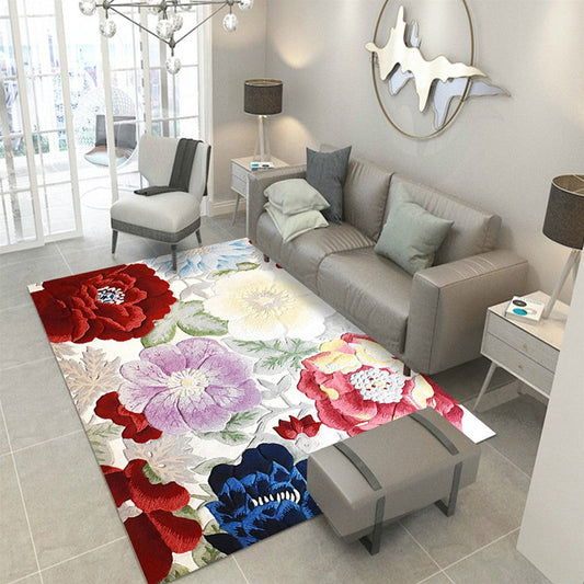 Home Flower Floor Mat Living Room Bedroom Indoor Floor Play Mat Style 2