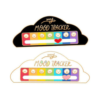 2Pcs My Social Battery Mood Brooch Pin Funny Interactive Badge Lape Pin Cloud Style
