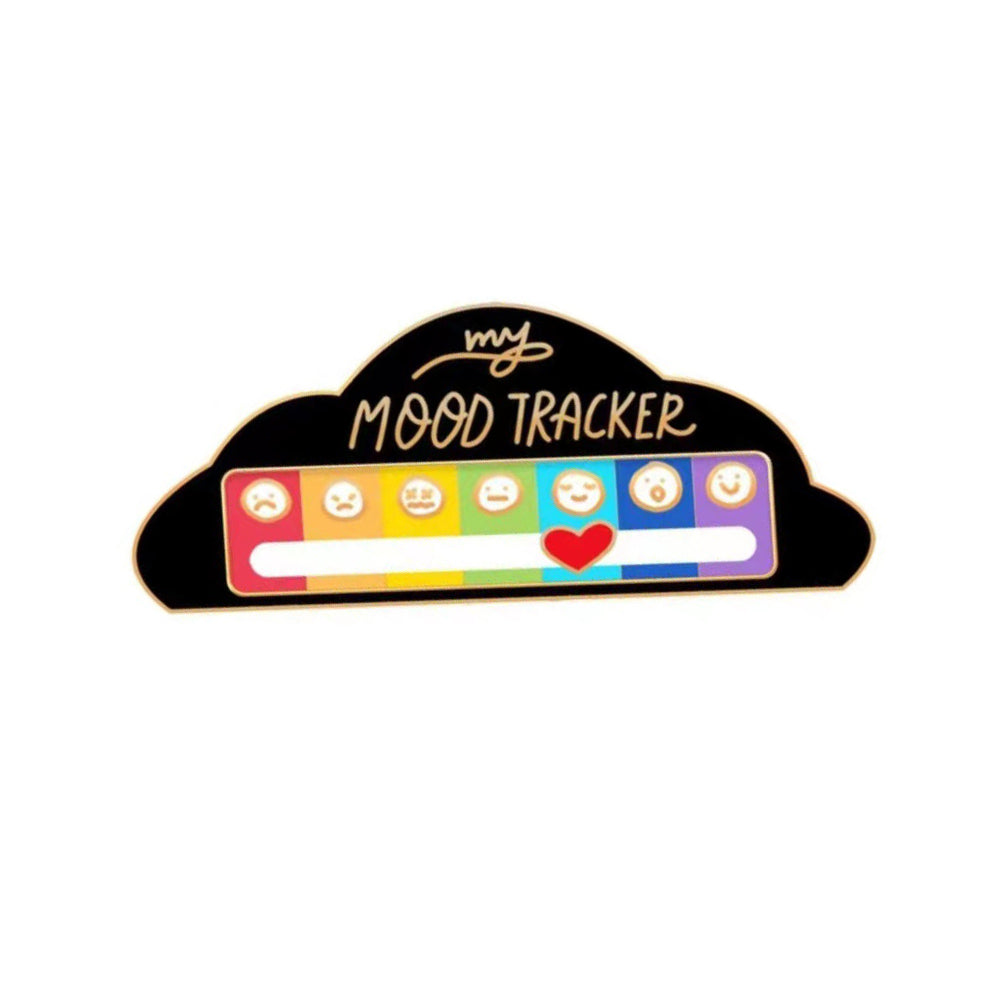 2Pcs My Social Battery Mood Brooch Pin Funny Interactive Badge Lape Pin Cloud Style