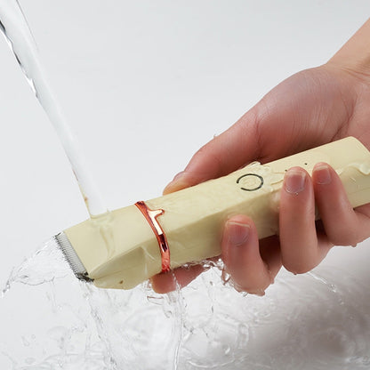 Portable Electric Bikini Trimmer Hair Removal Razor Body Shaver for Women Yellow