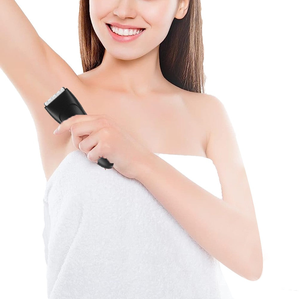 Portable Electric Lady Hair Removal Razor Women Bikini Trimmer Body Shaver Black