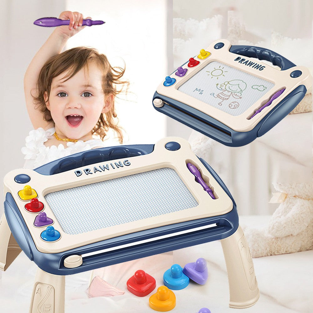 Toddler Magnetic Drawing Board Doodle Writing Board Kid Toy Blue