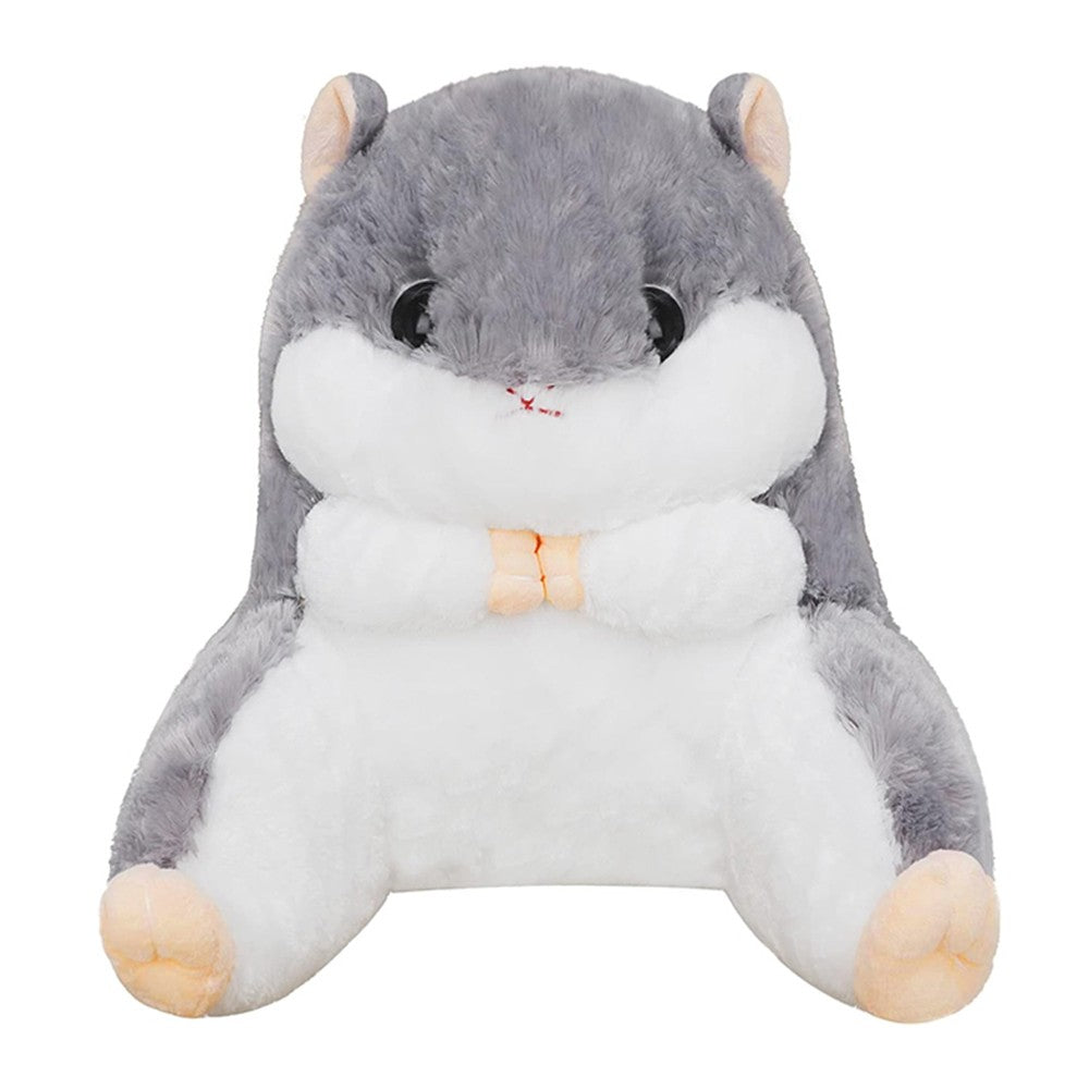 Backrest Reading Rest Pillow Neck Lumbar Support Chair Cushion with Arms for Teens Grey