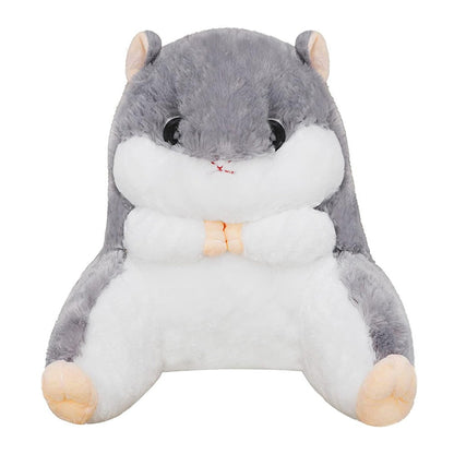 Backrest Reading Rest Pillow Neck Lumbar Support Chair Cushion with Arms for Teens Grey