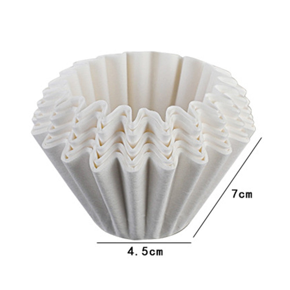 50Pcs Coffee Filters Cup Replacement Disposable Basket Coffee Filters Paper for Drip Coffee Maker White