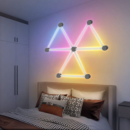 RGB Music Wall Lights APP Control Smart LED Light Bar DIY LED Lights Room Decor Black