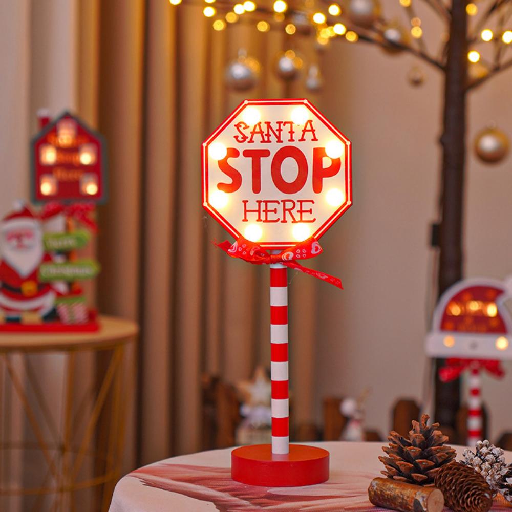 Christmas LED Lamp Road Sign Ornaments Christmas Decor Style 3