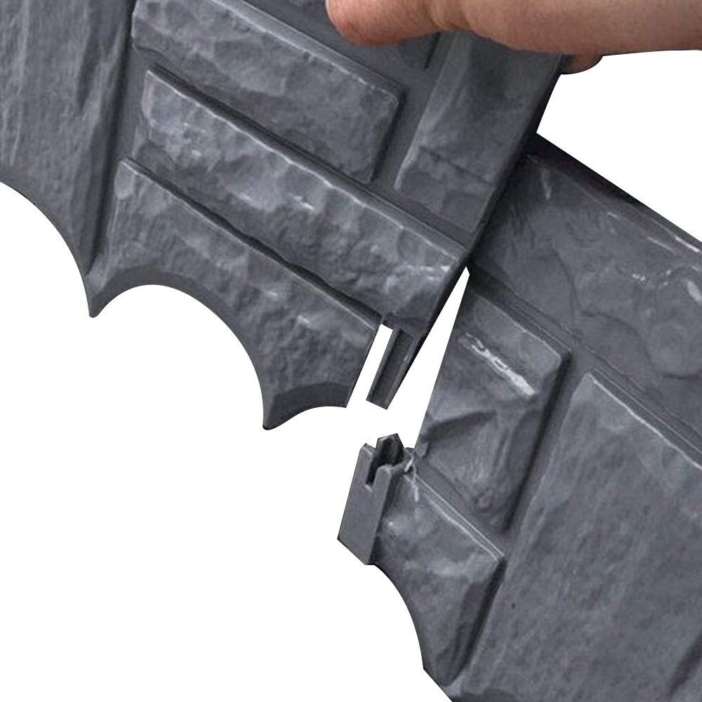 12Pcs Plastic Garden Landscape Edging Border Flower Bed Border Garden Lawn Fence