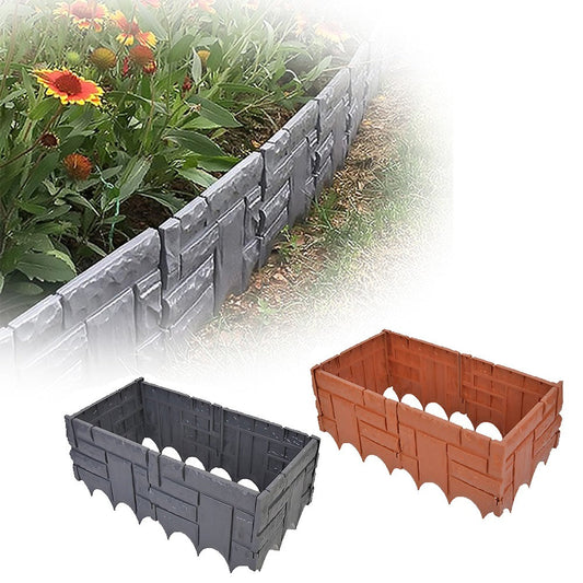 12Pcs Plastic Garden Landscape Edging Border Flower Bed Border Garden Lawn Fence