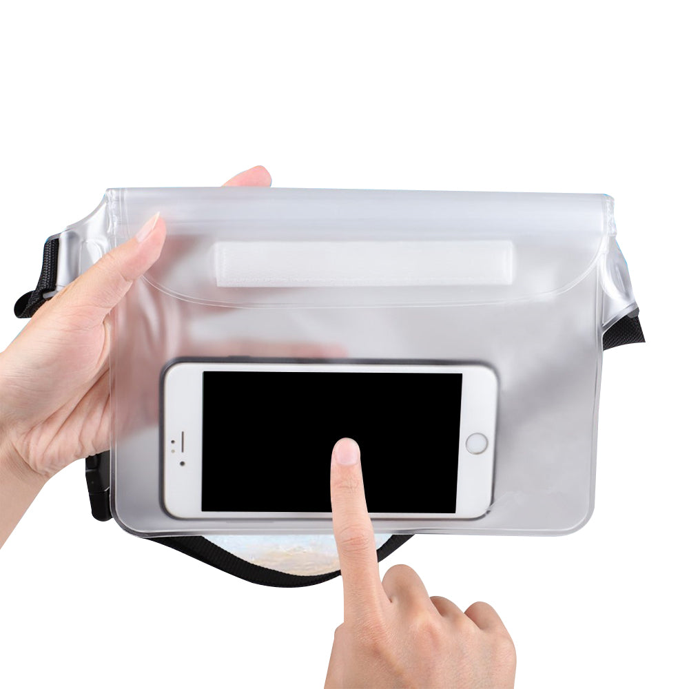 Waterproof Pouch with Adjustable Waist Strap for Beach Boating Swimming Snorkeling Fishing