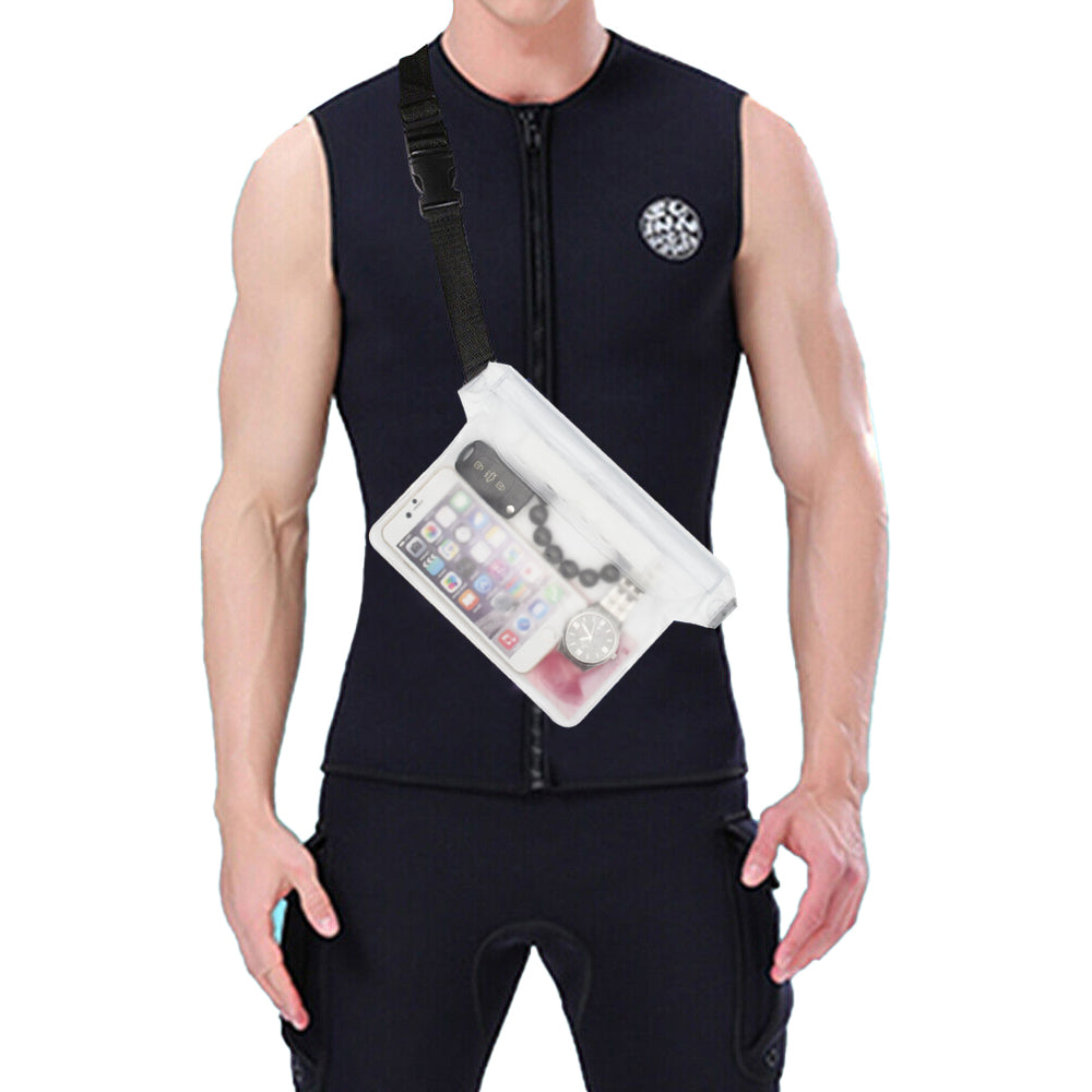 Waterproof Pouch with Adjustable Waist Strap for Beach Boating Swimming Snorkeling Fishing