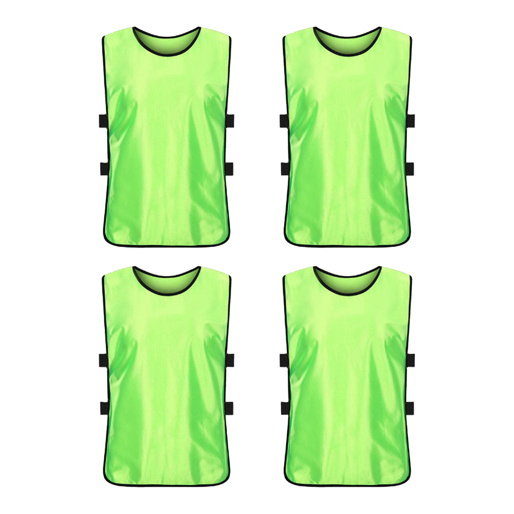 4Pcs Scrimmage Training Vest Team Sports Games Practice Jersey Green