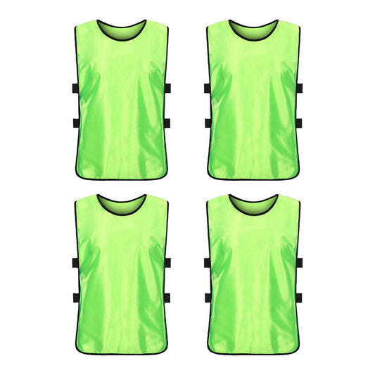 4Pcs Scrimmage Training Vest Team Sports Games Practice Jersey Green