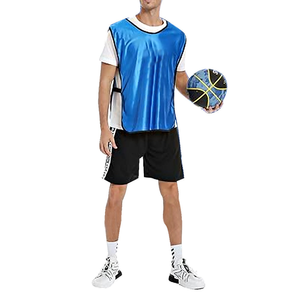 4Pcs Scrimmage Training Vest Team Sports Games Practice Jersey Blue
