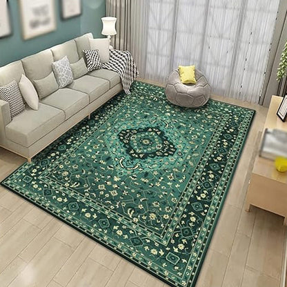 Bohemian Floor Mat Non-Slip Carpet Style Mat Vintage Floor Protective Mat