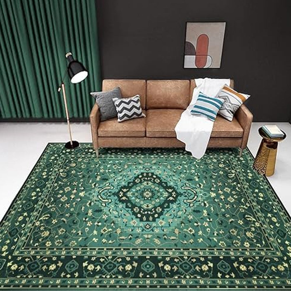 Bohemian Floor Mat Non-Slip Carpet Style Mat Vintage Floor Protective Mat