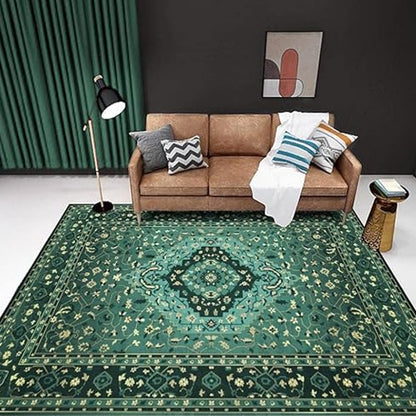 Bohemian Floor Mat Non-Slip Carpet Style Mat Vintage Floor Protective Mat