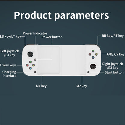 Bluetooth 5.0 Game Controller Wireless Mobile Phone Gamepad White